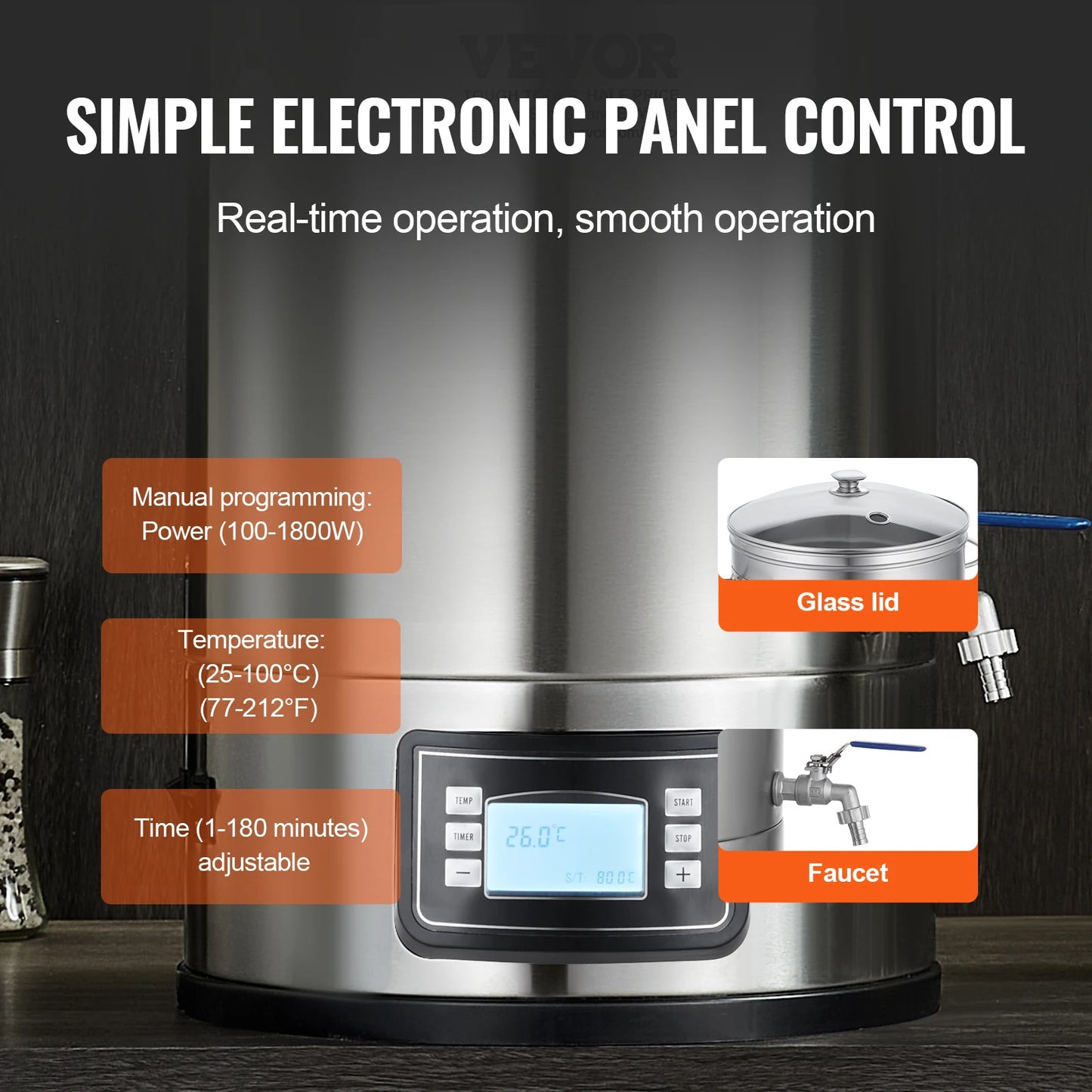 SucceBuy Electric Brewing System 8 Gallon Stock Pot