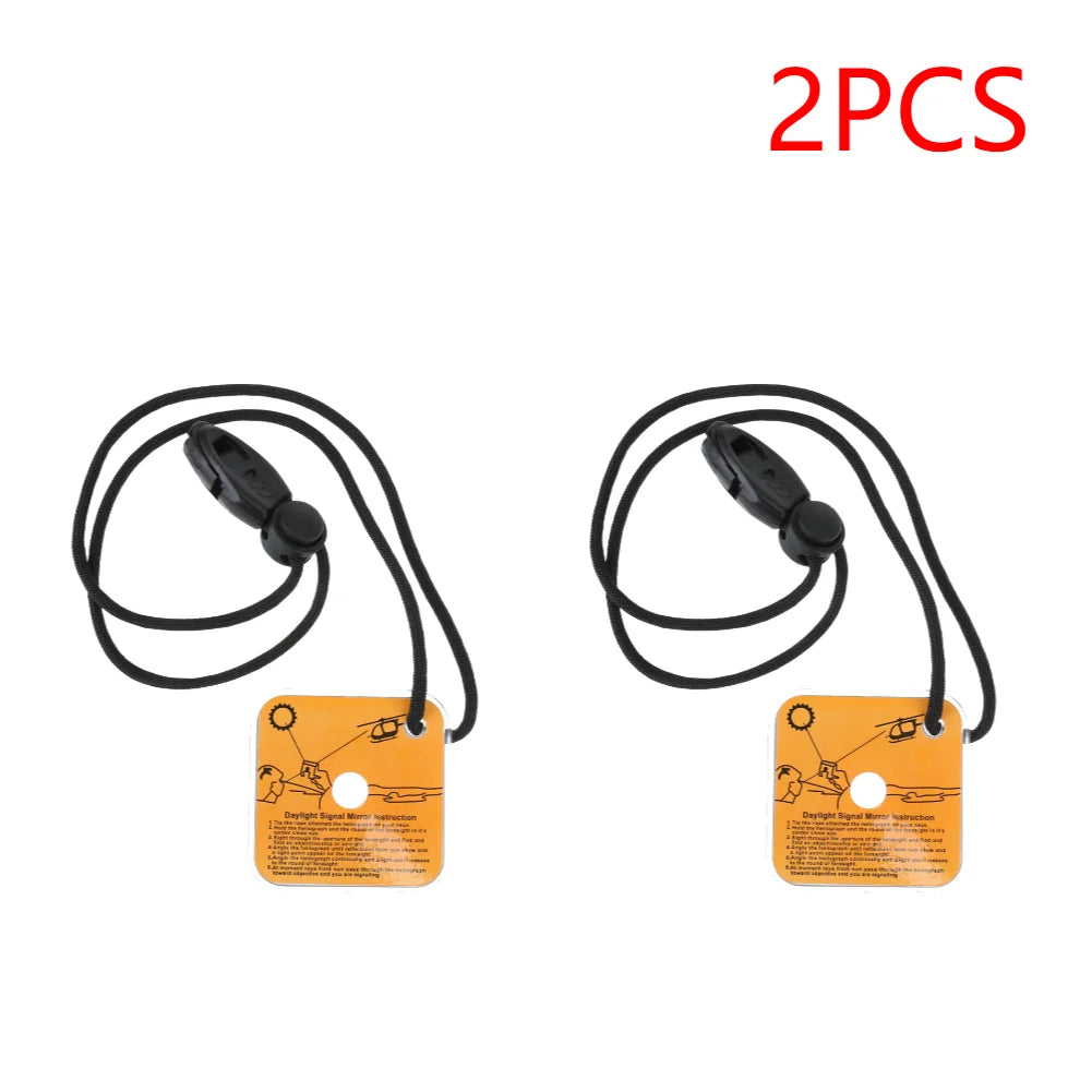 Emergency Survival Mirror With Whistle Outdoor Gear Kit
