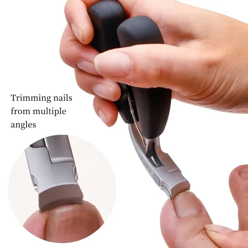 Curved Nail Clippers With Large Opening For Thick Toenails