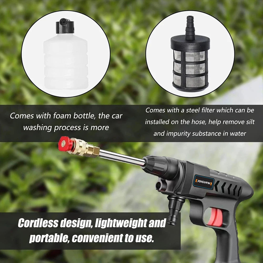 Wireless High Pressure Car Washer 30000mAh LiIon Battery