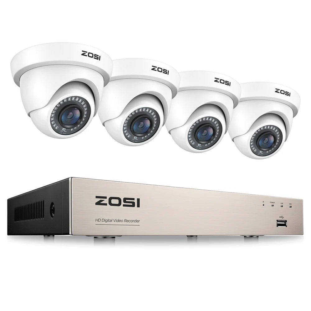 ZOSI 8CH 1080P CCTV System With AI Detection 5MP Lite DVR