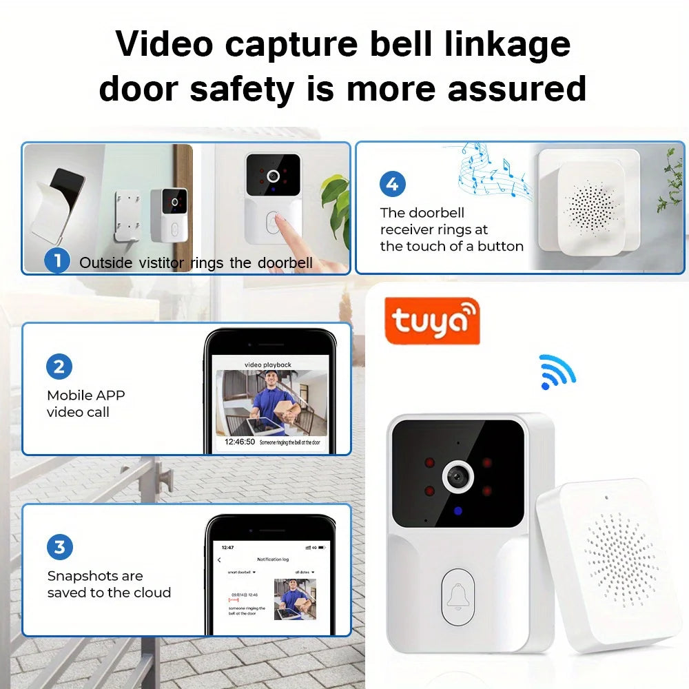 Tuya Smart Video Doorbell Camera Wireless Home Security