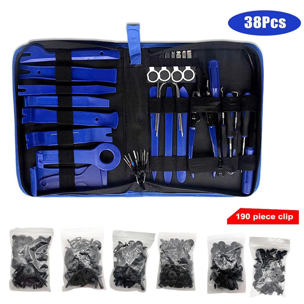 38Pcs Car Interior Disassembly Tool Plastic Panel Clips