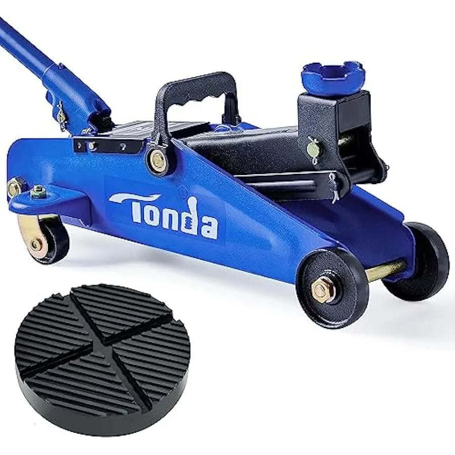 Tonda Blue Floor Jack With Rubber Pad 1 Pack For Home