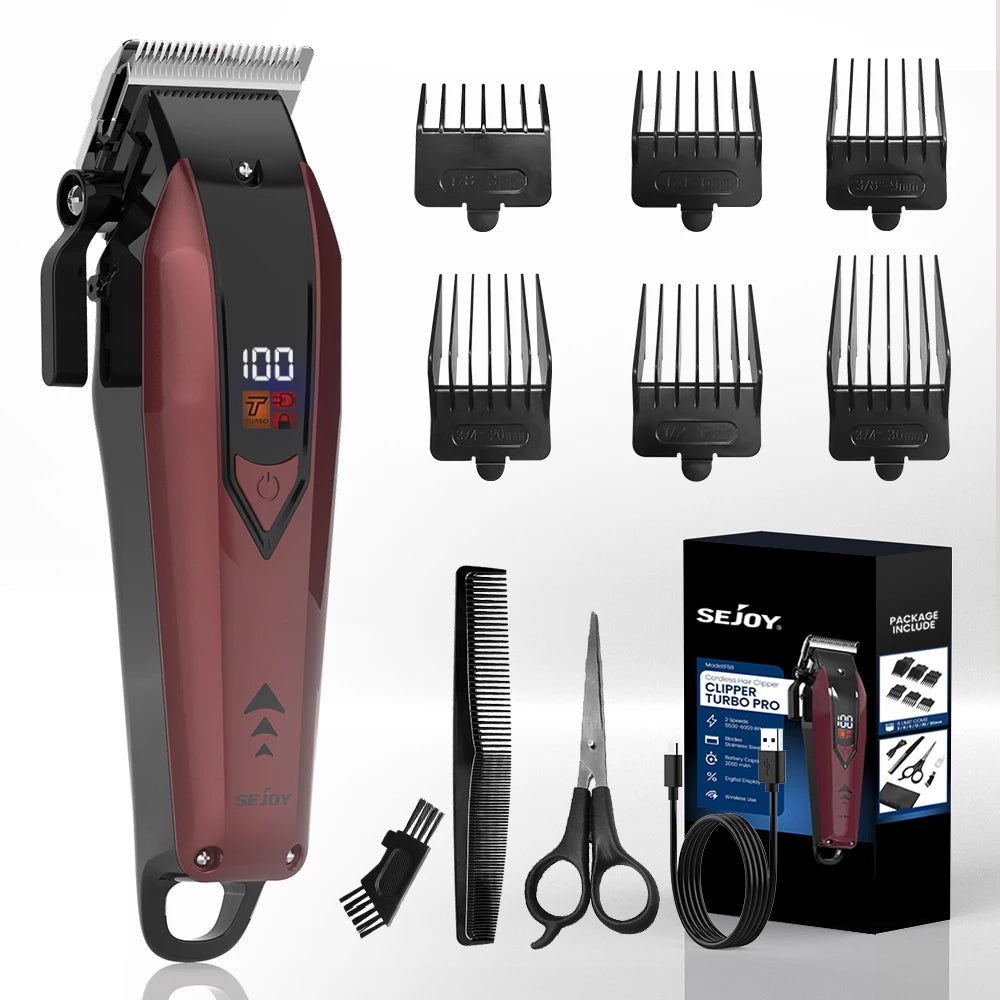 Sejoy Professional Hair Clipper Kit Cordless Trimmer F58