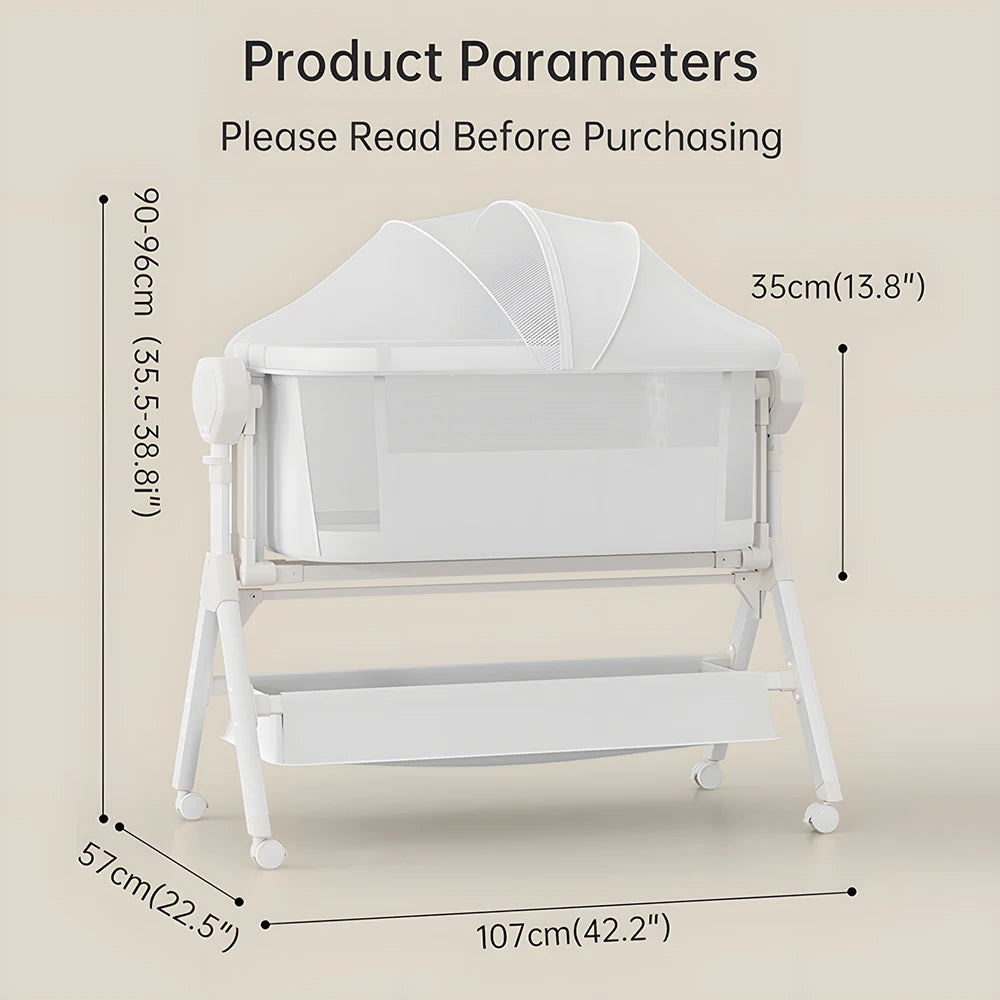Rocking Baby Bassinet Portable Co-Sleeper for Newborns 0-6M