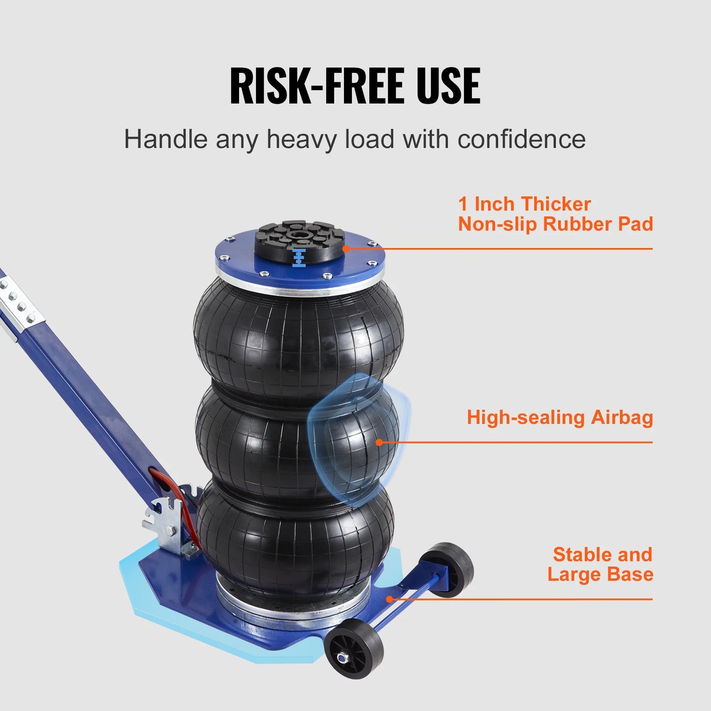 SucceBuy Pneumatic Car Jack 3 Ton 5 Ton Triple Bag Lift