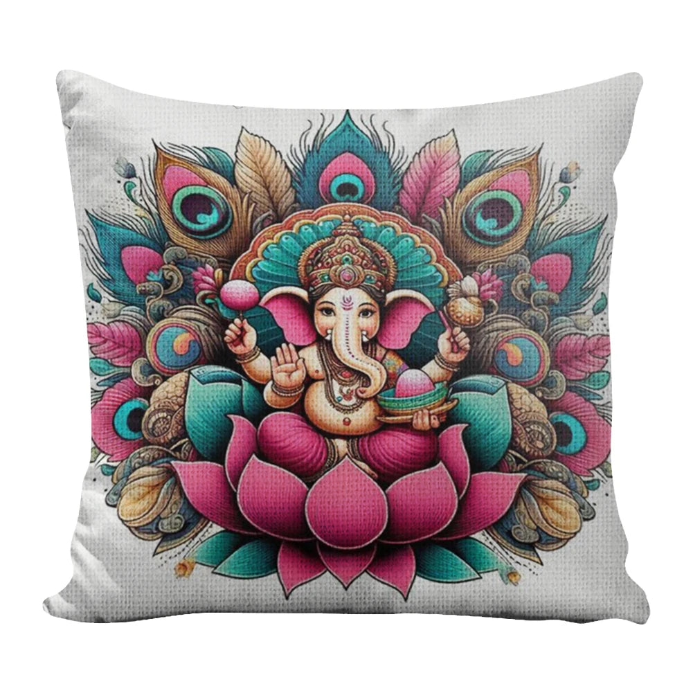 Cotton Yin Yang Flower Cushion Cross Stitch Kit 45x45cm