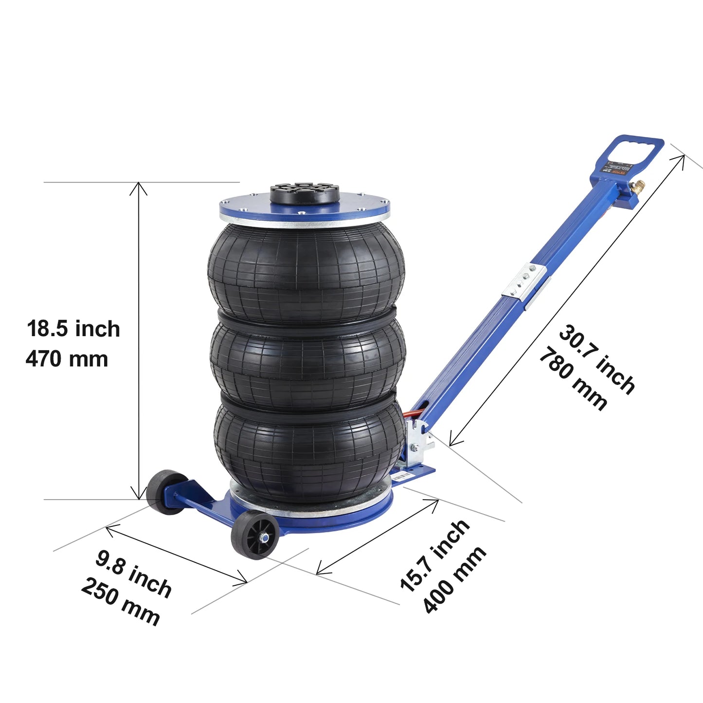 SucceBuy Pneumatic Car Jack 3 Ton 5 Ton Triple Bag Lift