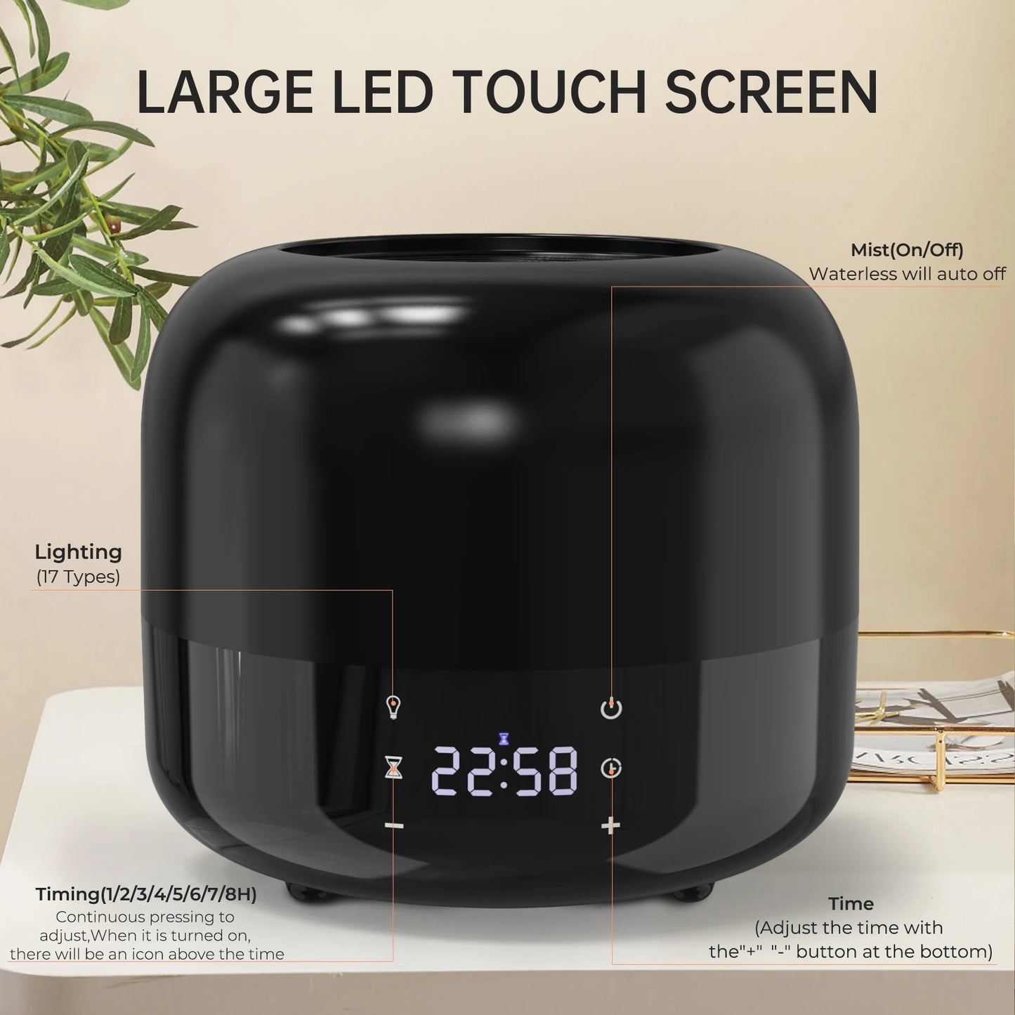 Sejoy Ultrasonic Air Humidifier Aroma Diffuser with Timer