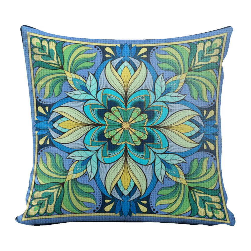 Cotton Yin Yang Flower Cushion Cross Stitch Kit 45x45cm