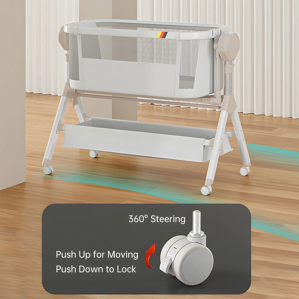 Rocking Baby Bassinet Portable Co-Sleeper for Newborns 0-6M