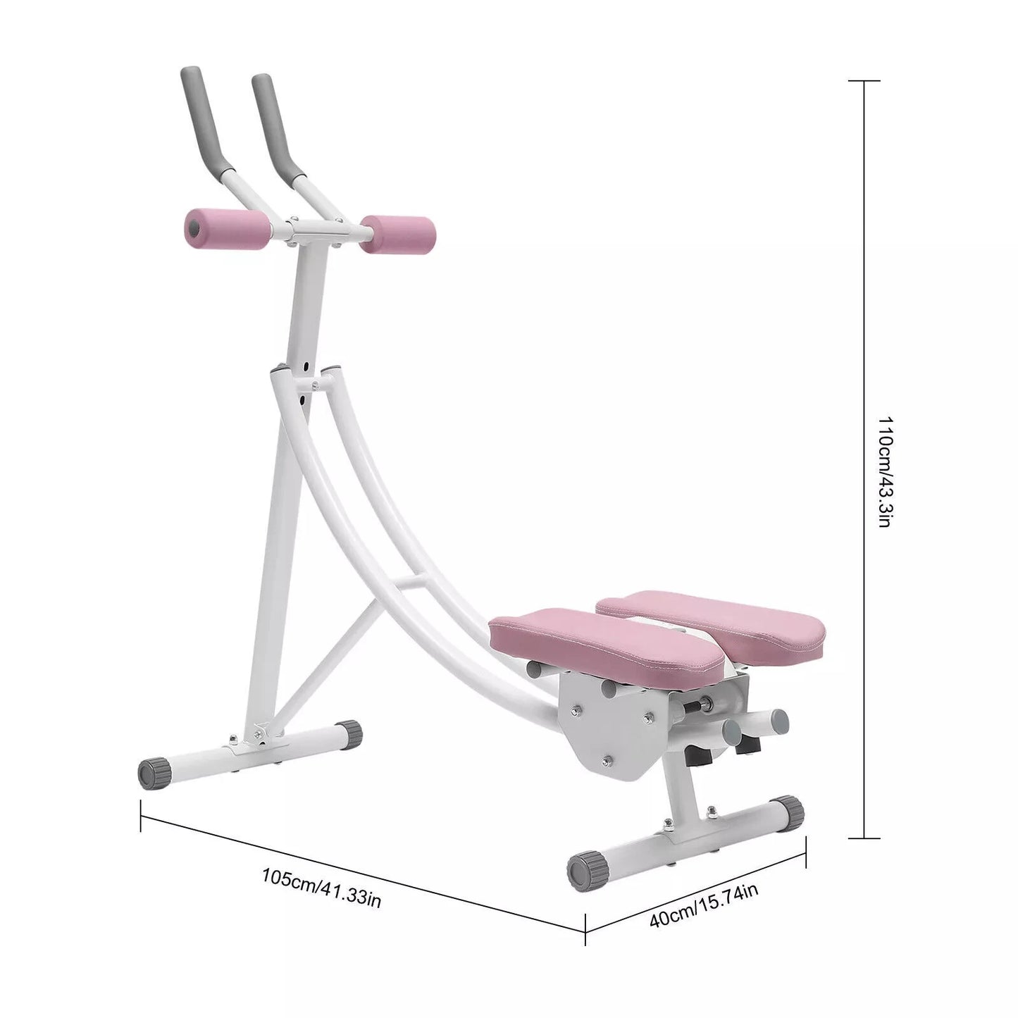 Pink Purple Dual Track Abs Trainer Adjustable Resistance
