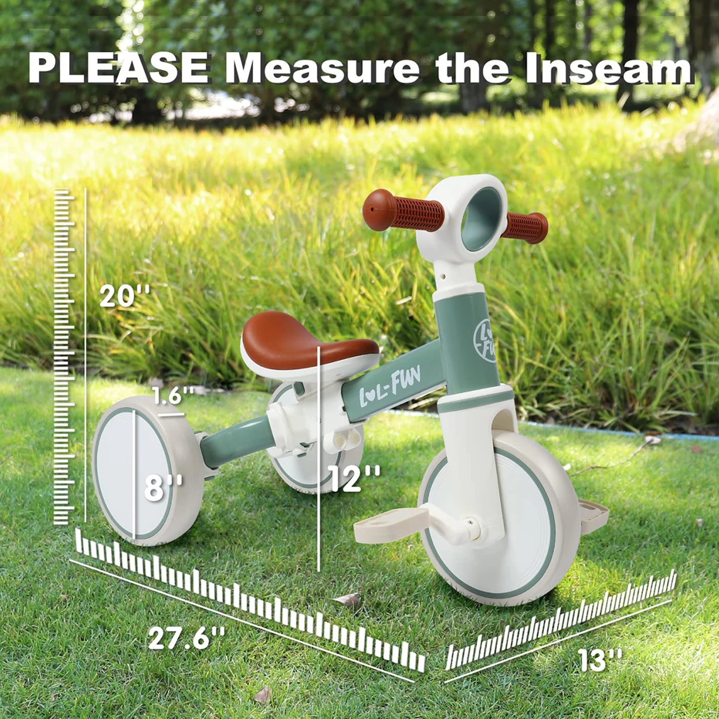 4 in 1 Toddler Balance Bike for Ages 1 to 4 Years Old