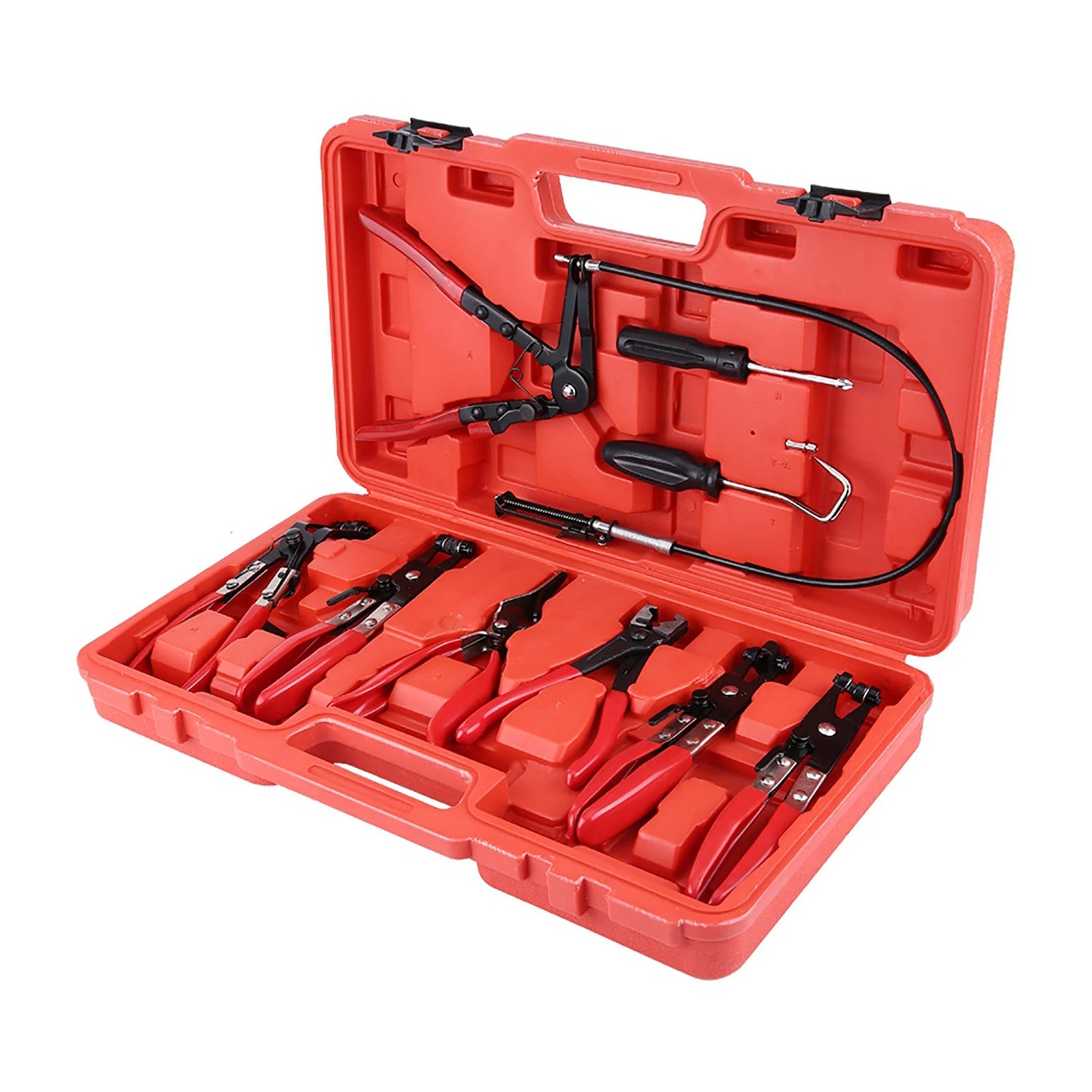 9Pc Flexible Hose Clamp Plier Set Swivel Jaw Tools Pro
