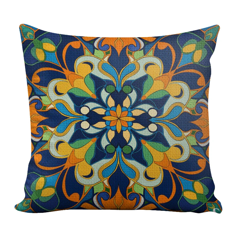 Cotton Yin Yang Flower Cushion Cross Stitch Kit 45x45cm