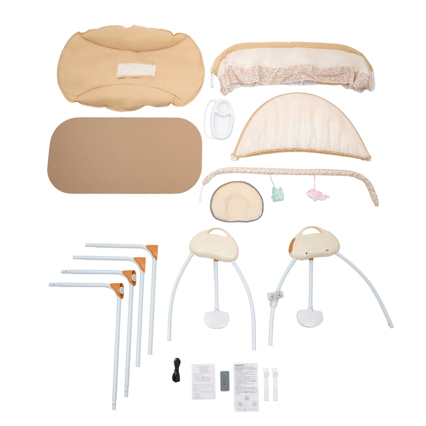 Electric Baby Crib Cradle with Remote Control for Infants