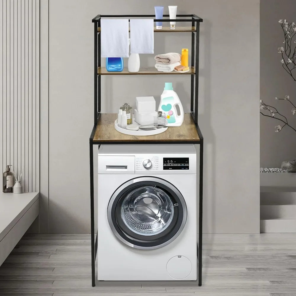 Over Washer And Dryer Shelves 3 Tiers Laundry Organizer