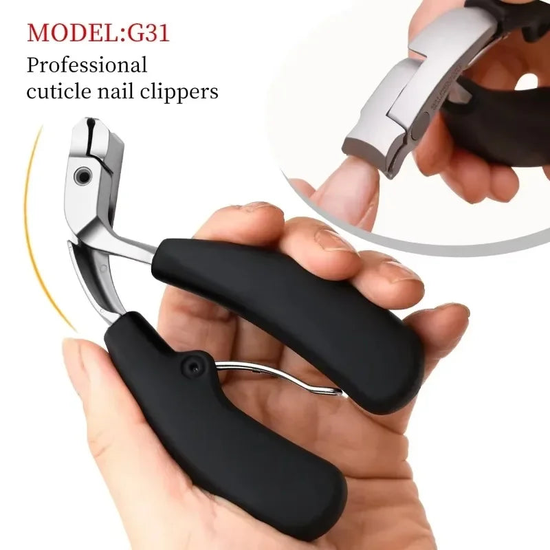 Curved Nail Clippers With Large Opening For Thick Toenails