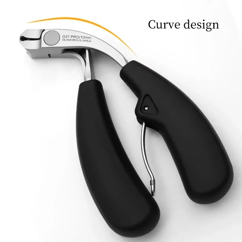 Curved Nail Clippers With Large Opening For Thick Toenails