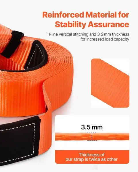 VEVOR Tow Strap Emergency Heavy Duty 36000 Lbs 30 Ft