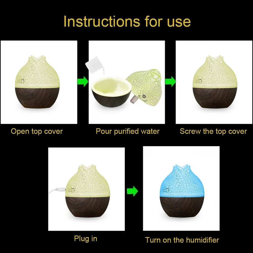 Whisper Quiet Ultrasonic Humidifier Aromatherapy Diffuser