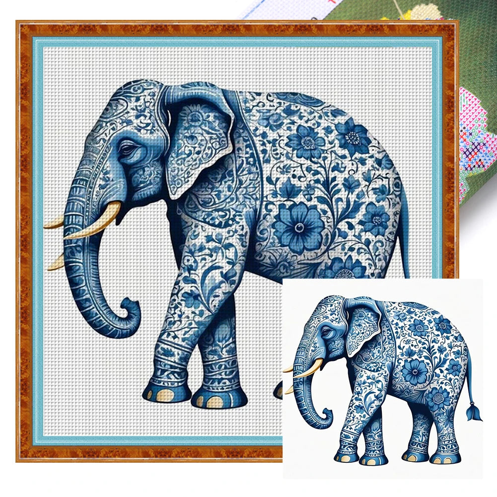 Full Embroidery Eco Cotton Thread 11CT Printed Porcelain Cross Stitch Kit Art
