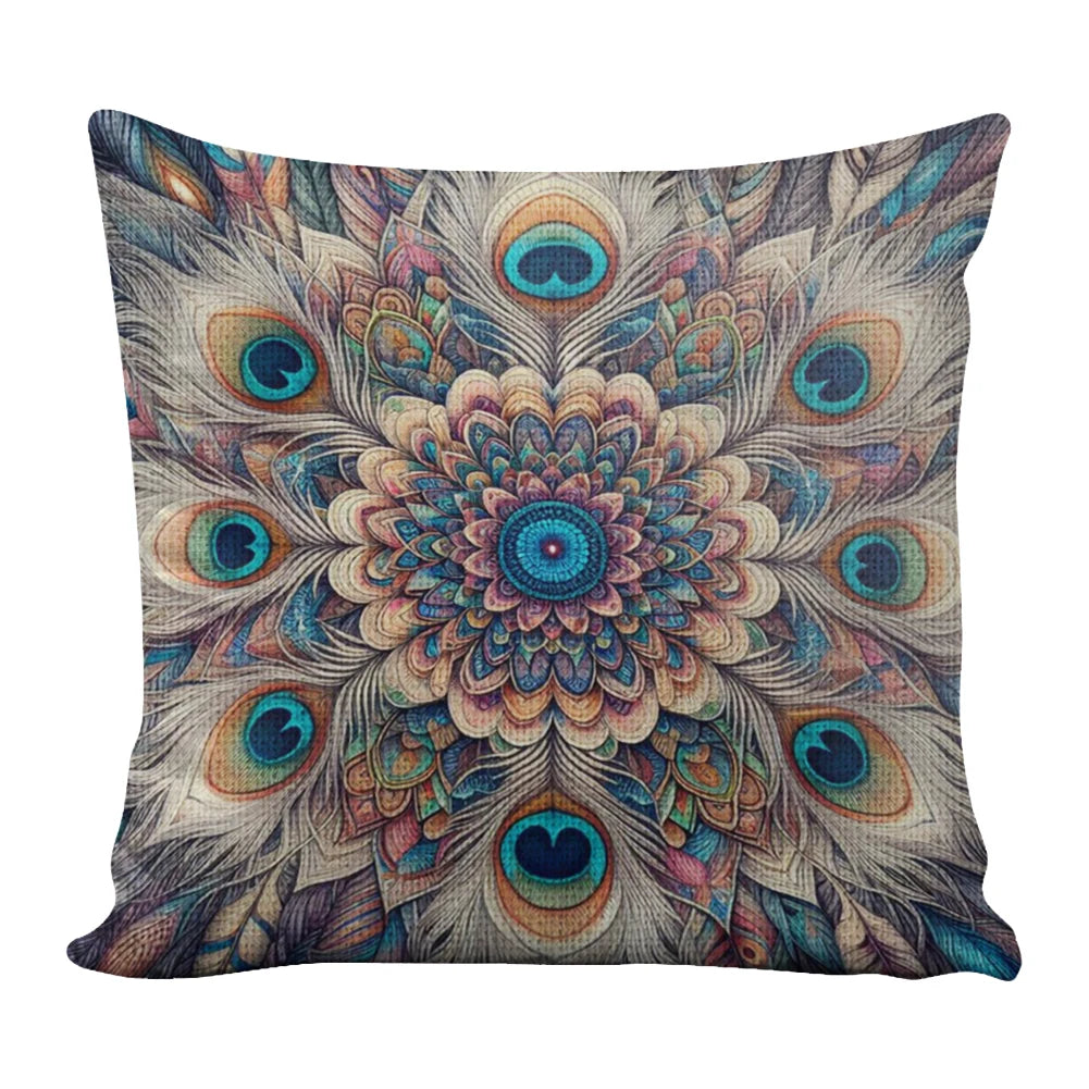 Cotton Yin Yang Flower Cushion Cross Stitch Kit 45x45cm
