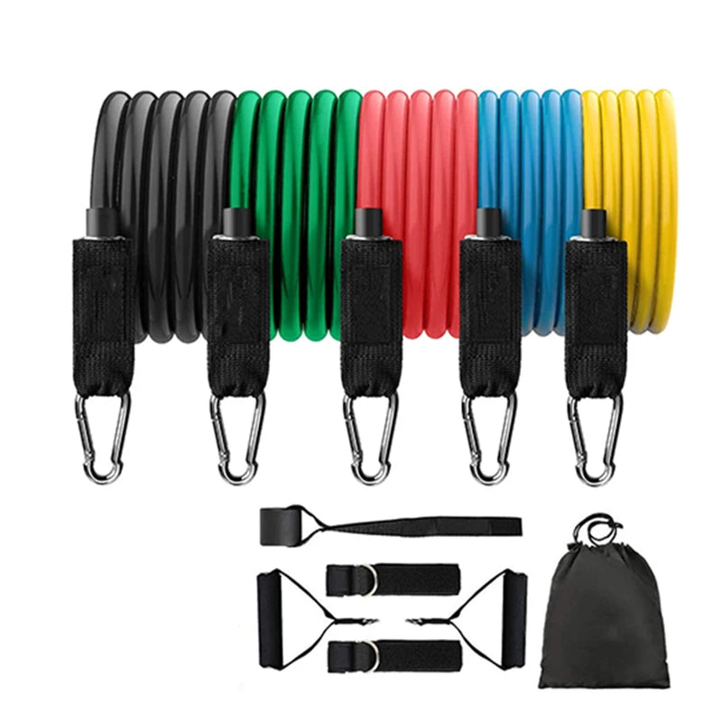 Latex Pull Bands 11 Piece Set for Pilates Yoga CrossFit