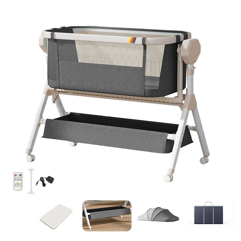 Rocking Baby Bassinet Portable Co-Sleeper for Newborns 0-6M