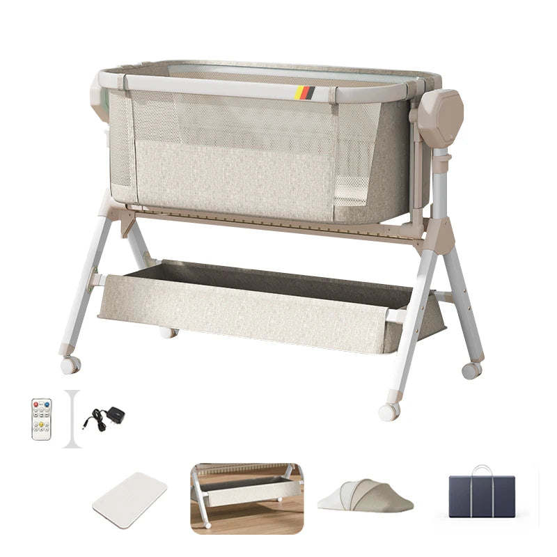 Rocking Baby Bassinet Portable Co-Sleeper for Newborns 0-6M