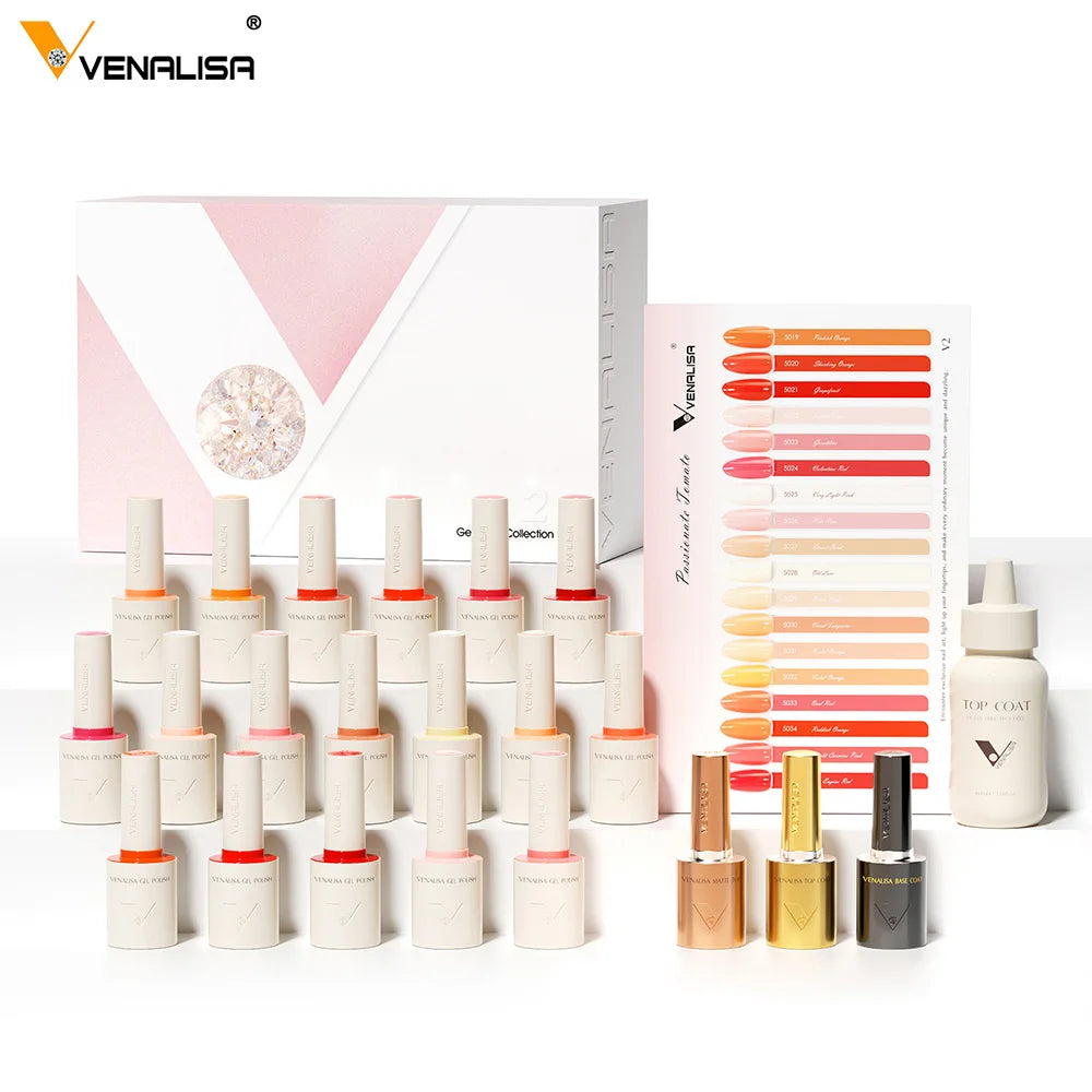 Venalisa 18 Colors Gel Nail Polish Set 10ml HEMA Free Vegan