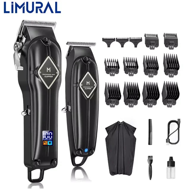 Limural USB Hair Clipper Cordless Beard Trimmer LED Display