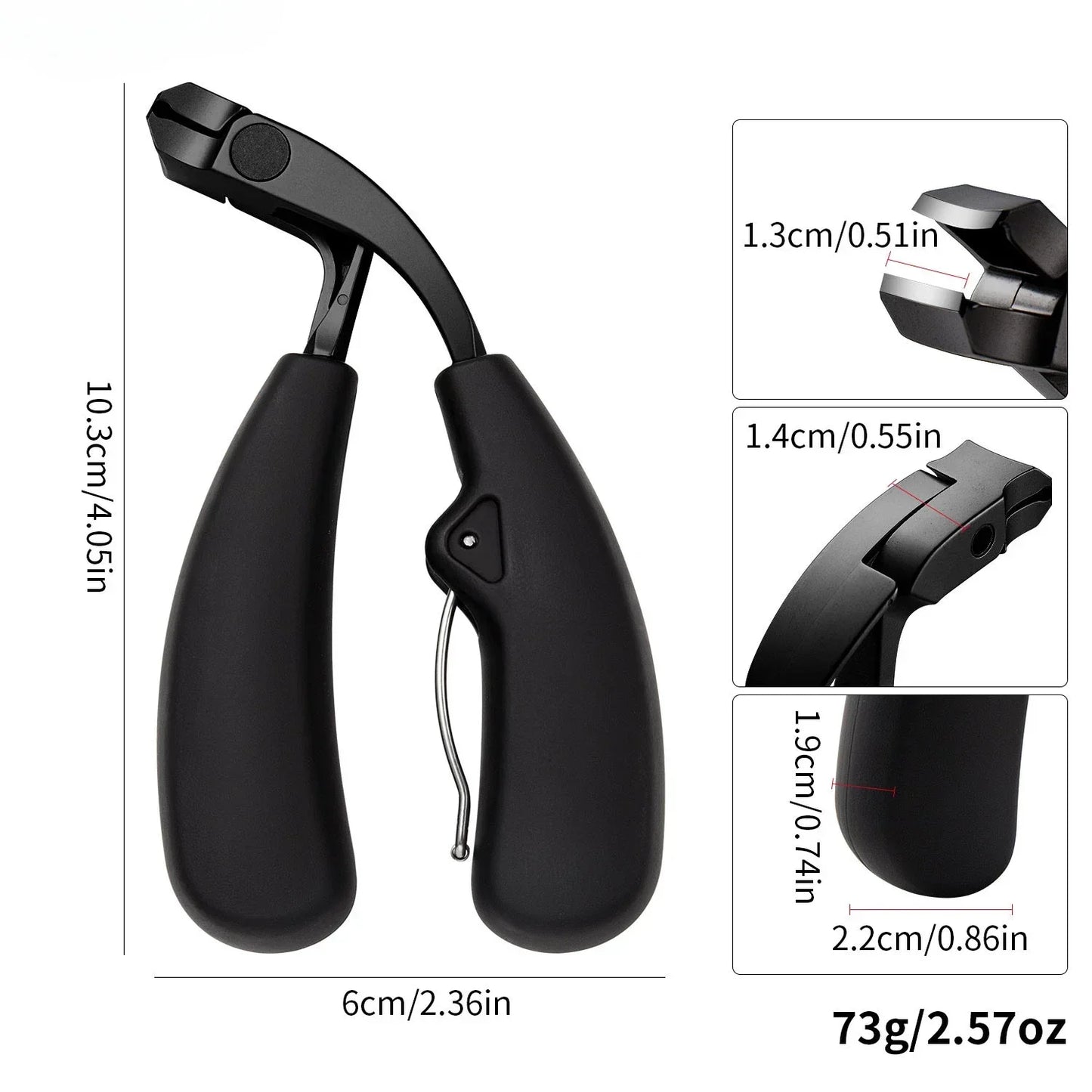 Curved Nail Clippers With Large Opening For Thick Toenails