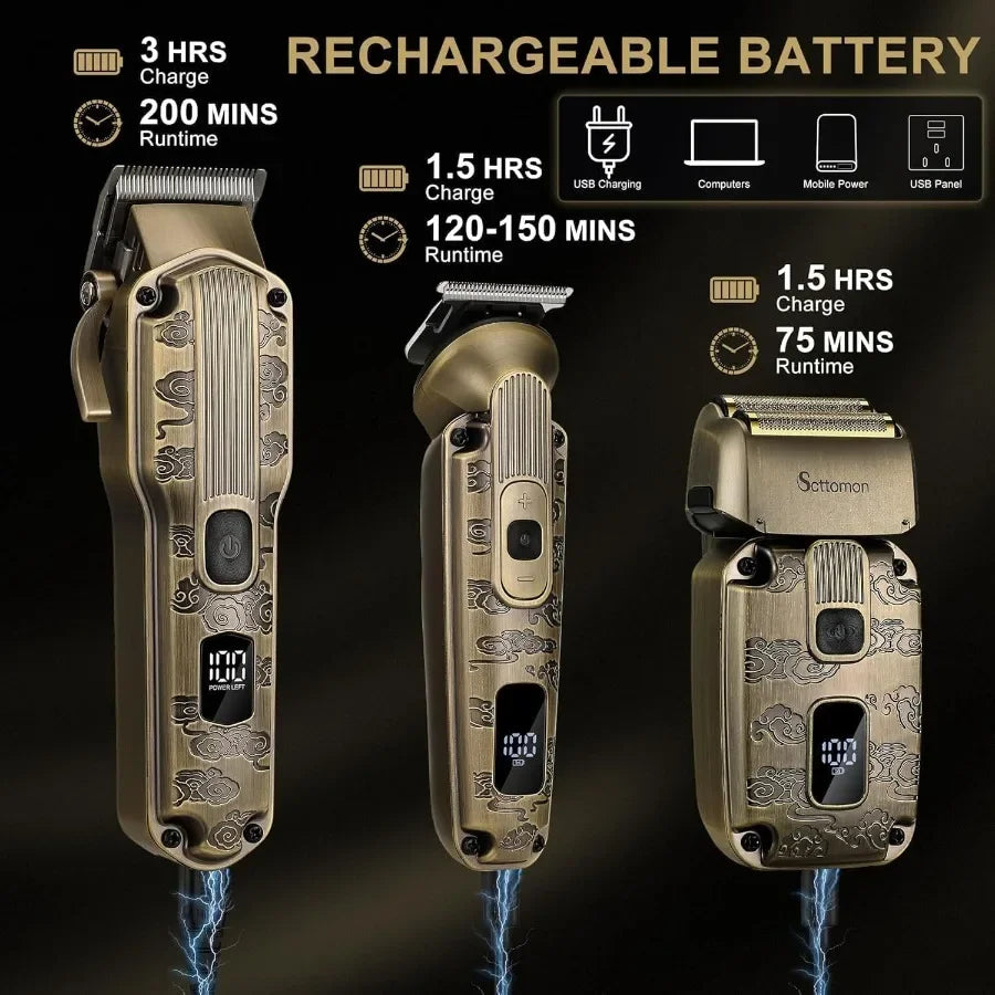 Professional Foil Shaver And Hair Clipper Kit Nose Trimmer