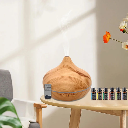 Oil Diffuser With 6 Oils Remote Control Ultrasonic Humidifier
