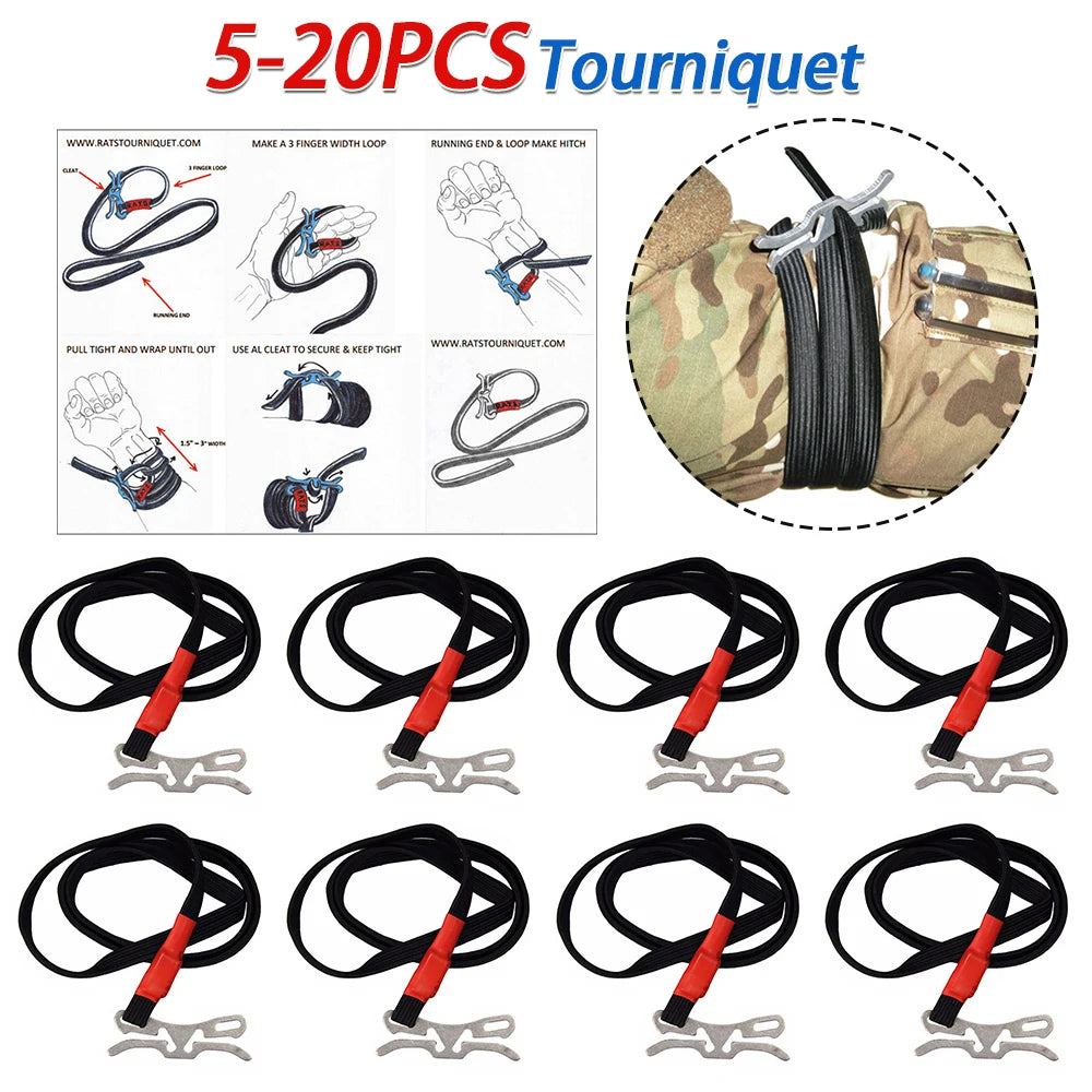 First Aid Elastic Ropes Tourniquet Tools EDC Gear Outdoor