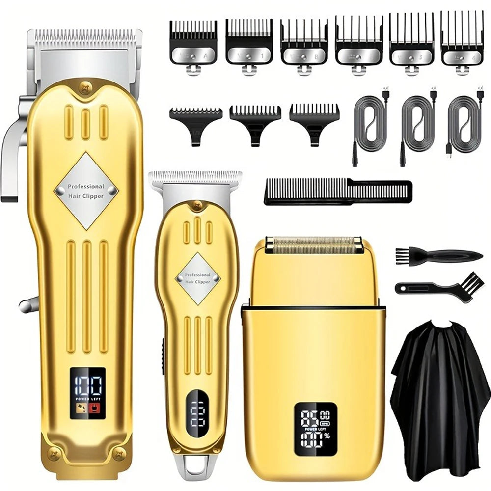 3 In 1 Hair Cutting Kit Cordless Clippers Shaver For Men