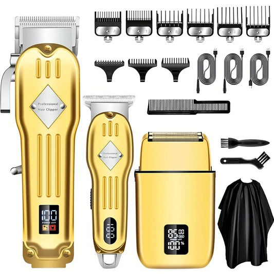 3 In 1 Hair Cutting Kit Cordless Clippers Shaver For Men