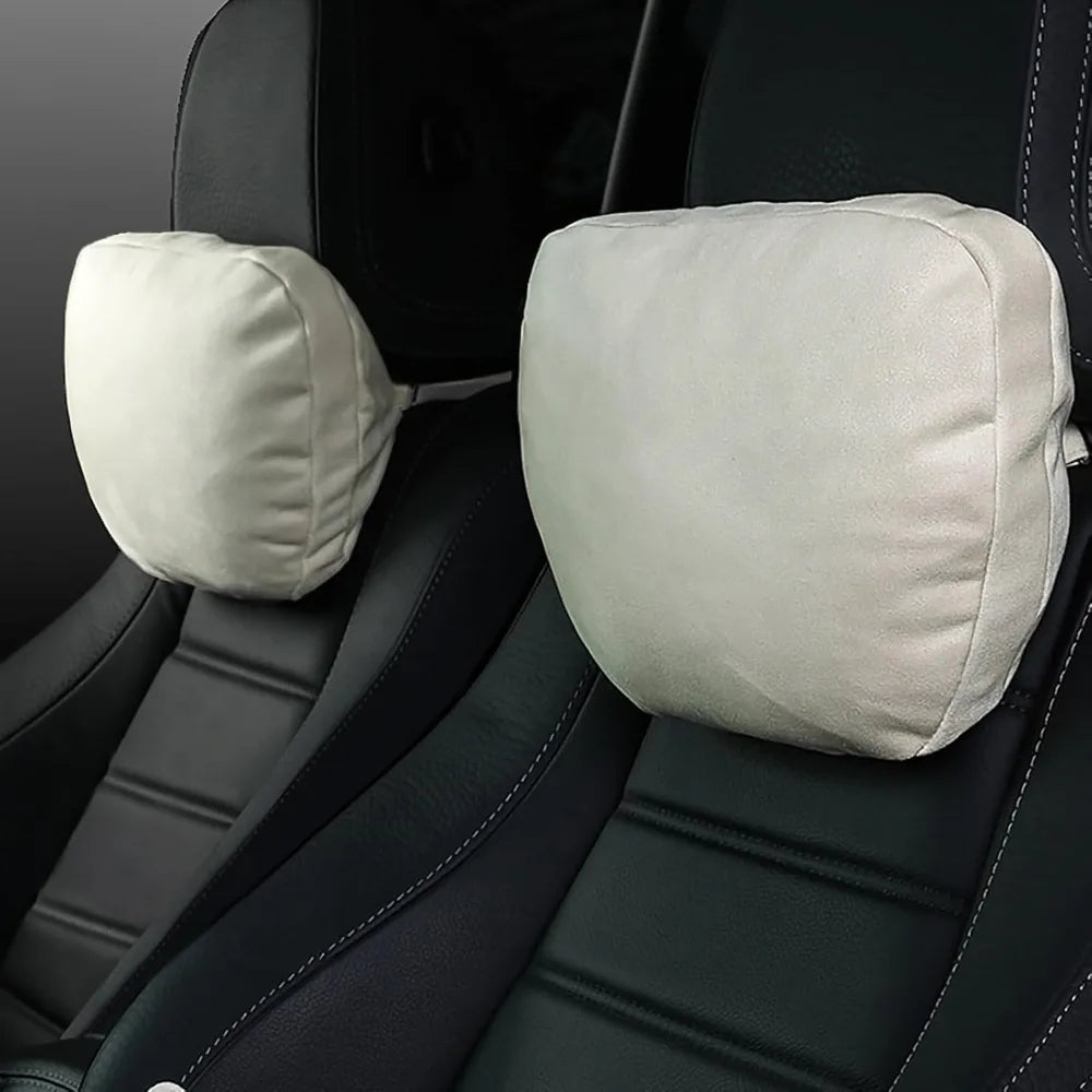 Car Neck Pillows Headrests Suede Superfiber Cushions
