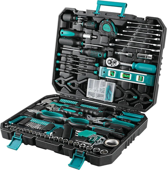 198 Piece Tool Box Set Hand Tools With Ratchet Sockets
