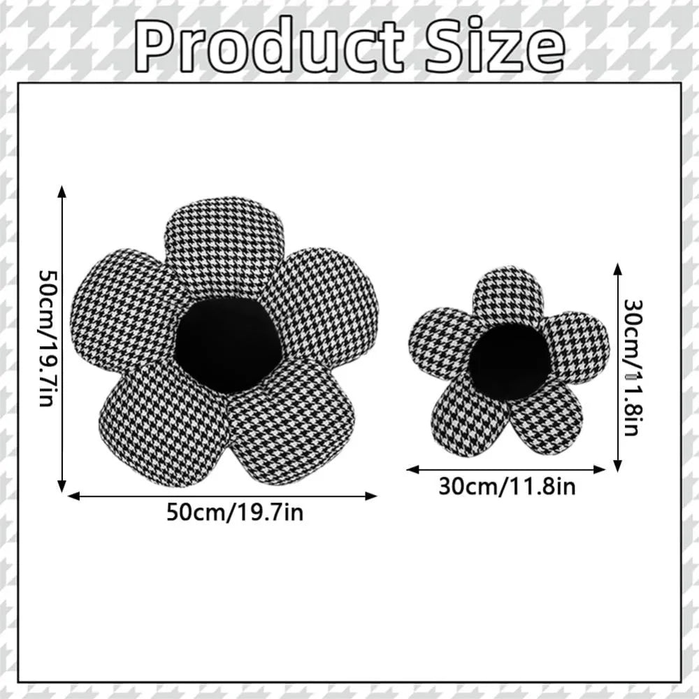 4 Pack Houndstooth Butterfly Knot Car Neck Pillows Lumbar