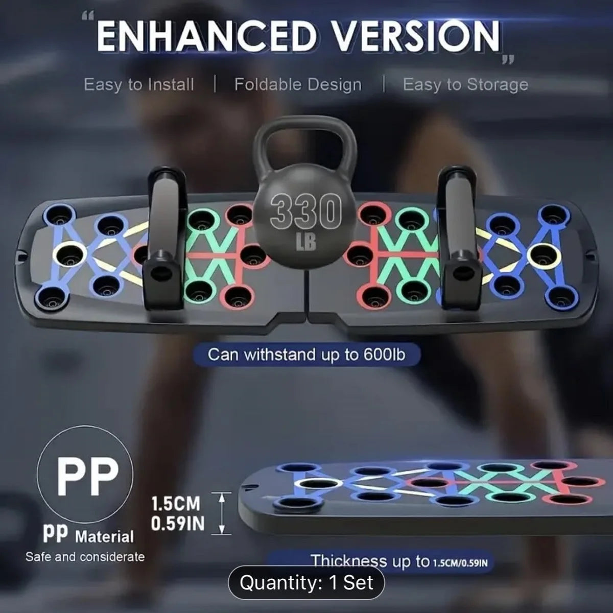 Solid Push Up Board Home Workout Equipment Multi Functional