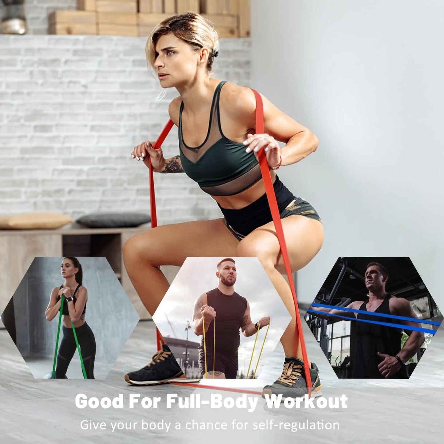Long Resistance Bands Set For Working Out Pull Up Assist