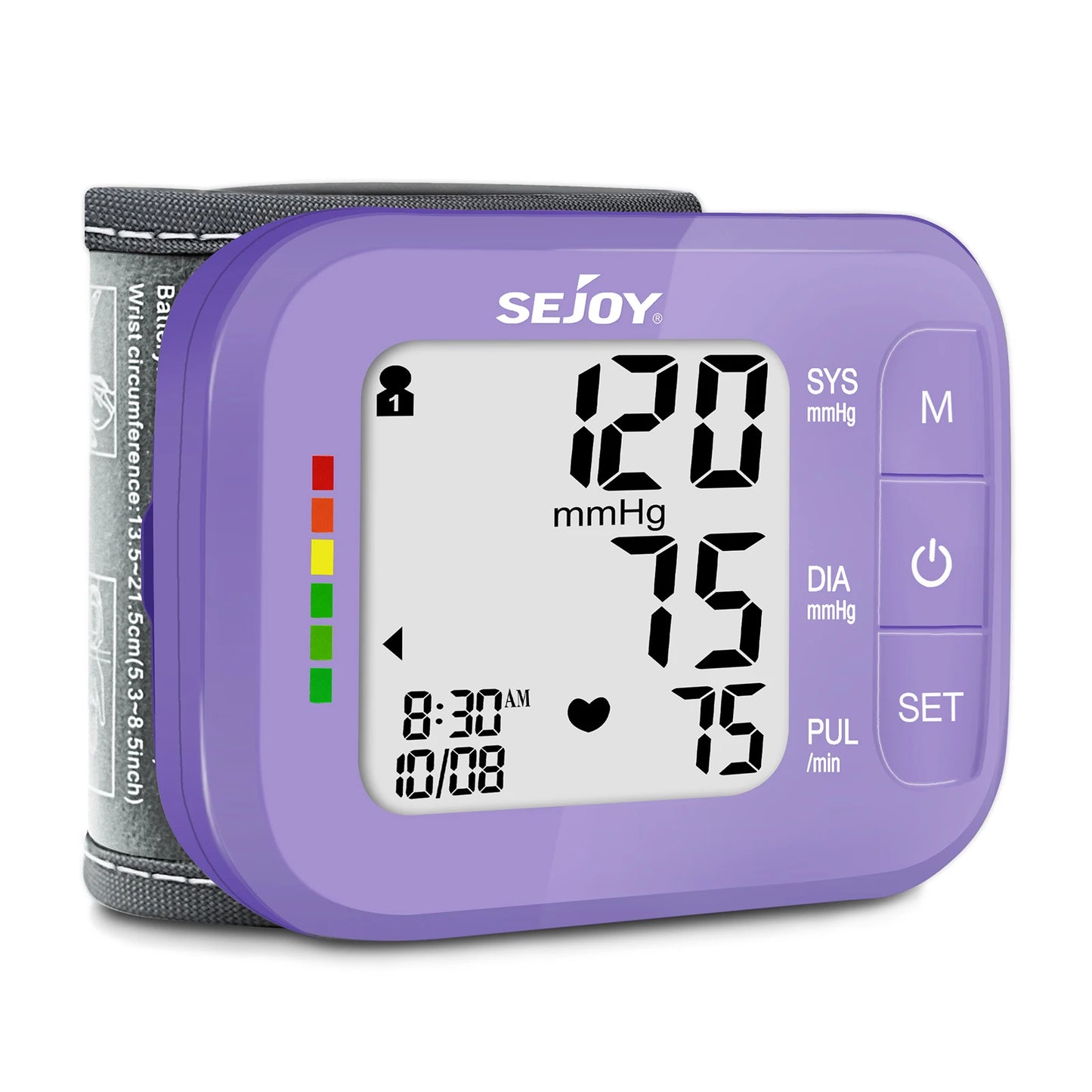 SEJOY Wrist Blood Pressure Monitor Heartbeat Detection