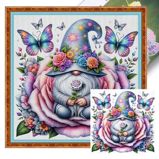 Embroidery Eco Cotton 11CT Printed Gnome Cross Stitch Kit