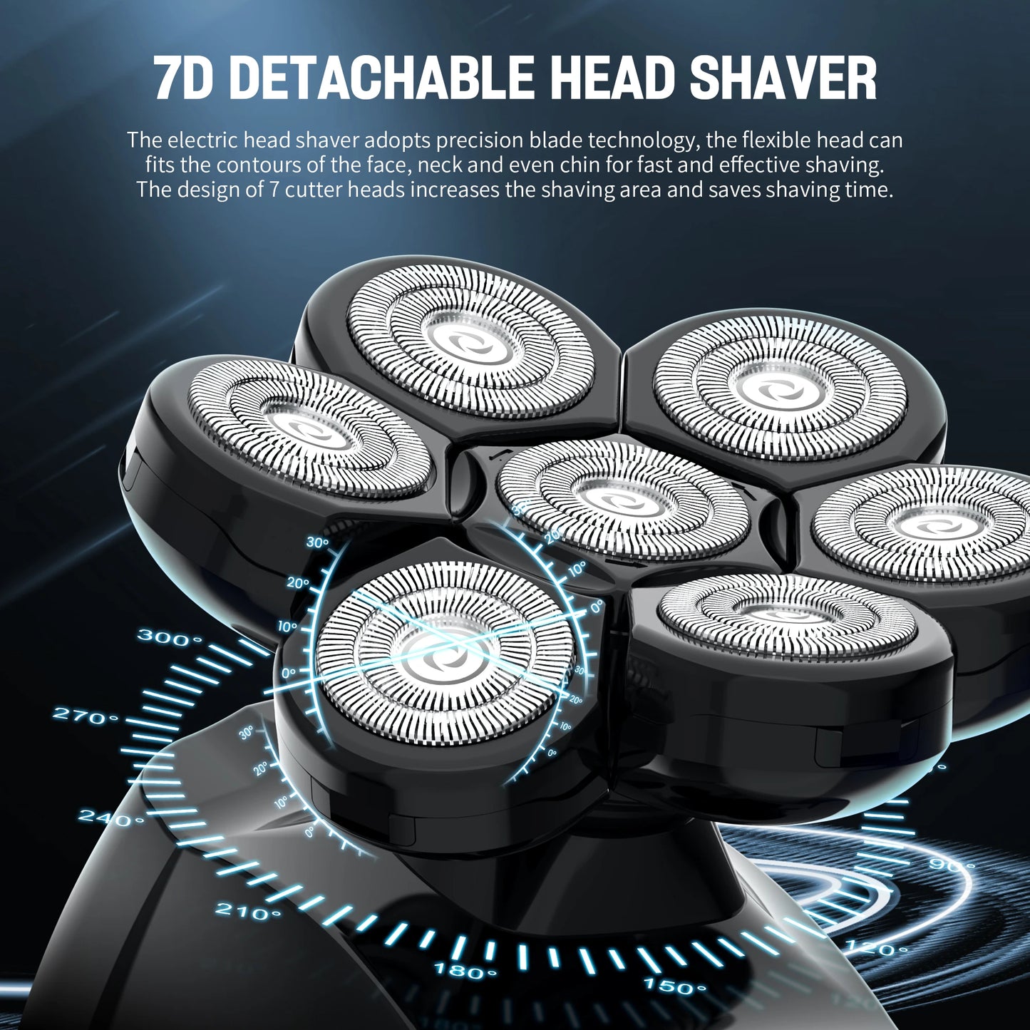SEJOY Multifunctional Electric Shaver Kit For Bald Head Men