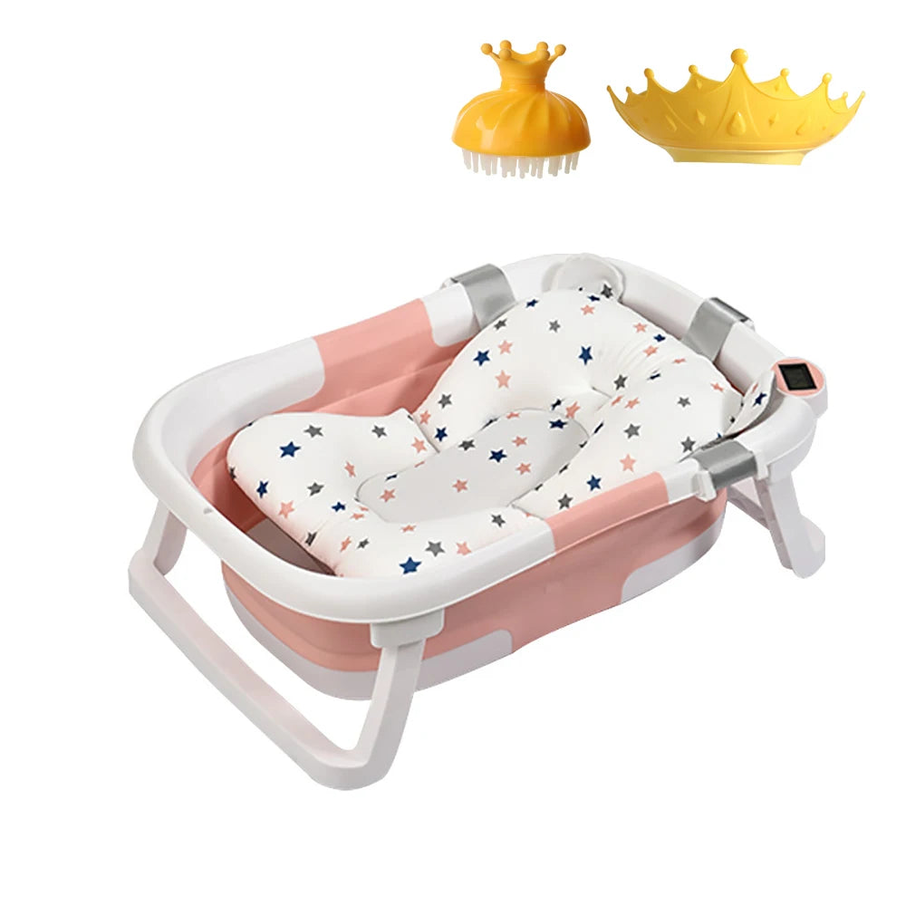 Portable Collapsible Baby Bathtub for Newborns and Toddlers
