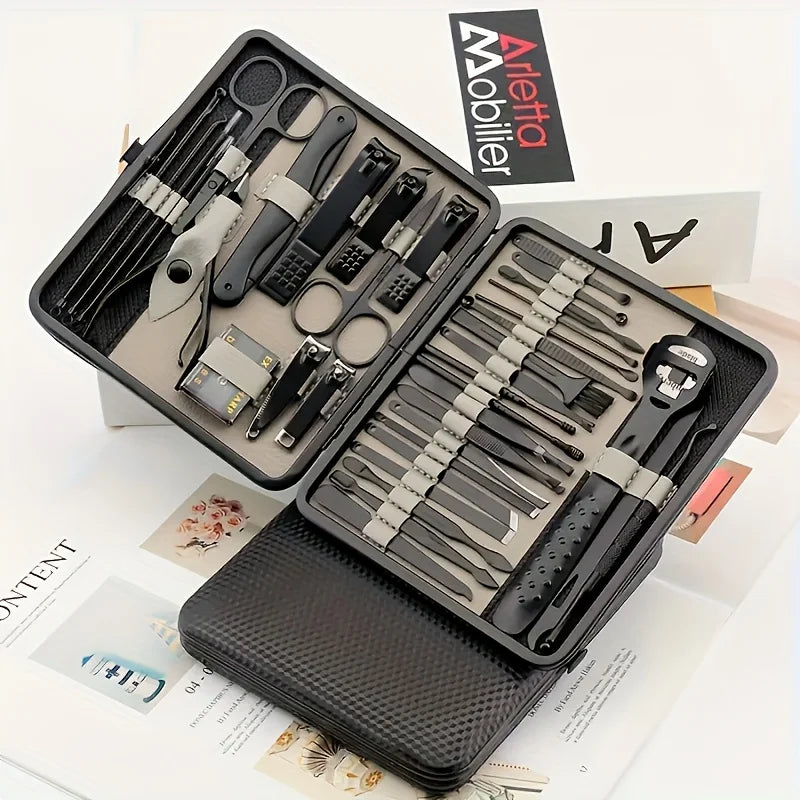 Professional Nail Clippers Cuticle Nippers Kit With Case
