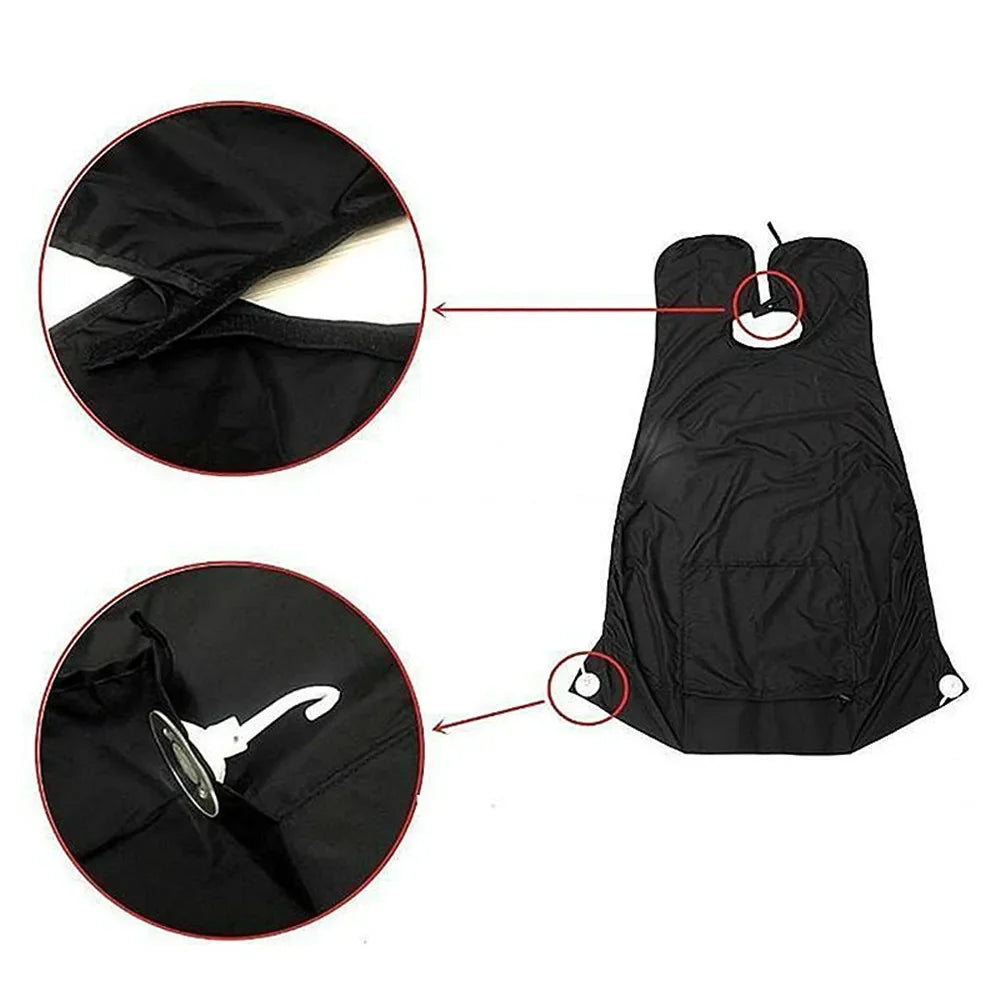 Men Beards Shaving Apron With Wall Mirror Suction Cape
